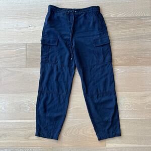 TRINA TURK Out of the Office Take A Break Cargo Indigo Navy Pants Small
